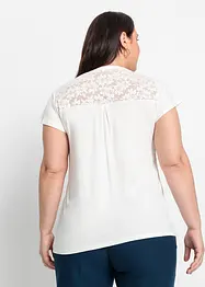 Henley triko s krajkou, z udržitelné viskózy, bonprix