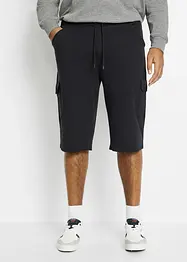 Dlouhé teplákové bermudy s cargo kapsami, z čisté bavlny, Regular Fit, bonprix