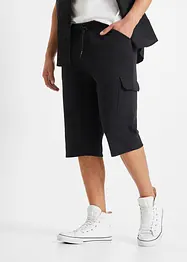 Dlouhé teplákové bermudy s cargo kapsami, z čisté bavlny, Regular Fit, bonprix