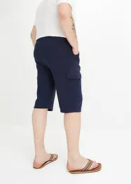 Dlouhé teplákové bermudy s cargo kapsami, z čisté bavlny, Regular Fit, bonprix