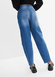 Džíny Barrel z organické bavlny, High Waist, bonprix