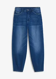 Džíny Barrel z organické bavlny, High Waist, bonprix