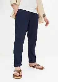 Kalhoty bez zapínání, Regular Fit s podílem lnu, Straight, bonprix