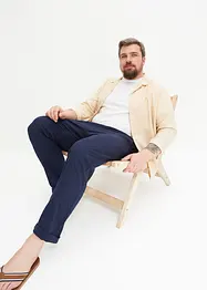 Kalhoty bez zapínání, Regular Fit s podílem lnu, Straight, bonprix