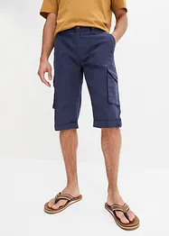 Dlouhé cargo bermudy se lnem, Regular Fit, bonprix