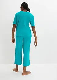 Žebrovaná souprava na doma s kalhotami Culotte, bonprix