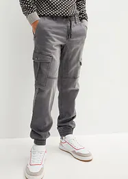 Džíny z teplákoviny Regular Fit, s cargo kapsami, Straight, bonprix