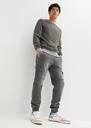 Džíny z teplákoviny Regular Fit, s cargo kapsami, Straight, bonprix