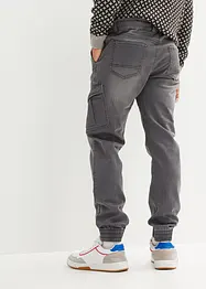 Džíny z teplákoviny Regular Fit, s cargo kapsami, Straight, bonprix