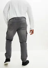Džíny z teplákoviny Regular Fit, s cargo kapsami, Straight, bonprix