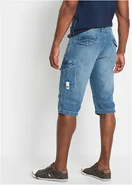 Lehké dlouhé džínové cargo bermudy, Relaxed Fit, bonprix