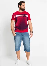 Lehké dlouhé džínové cargo bermudy, Relaxed Fit, bonprix