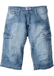 Lehké dlouhé džínové cargo bermudy, Relaxed Fit, bonprix