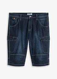 Lehké dlouhé džínové cargo bermudy, Relaxed Fit, bonprix