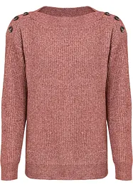 Oversize svetr s knoflíky, bonprix