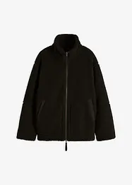 Bunda z medvídkového flísu, s podšívkou, bonprix