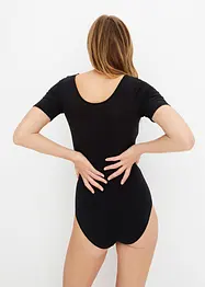 Body s polovičními rukávy, z modalu s krajkou, bonprix