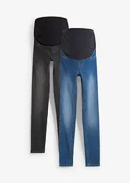 Těhotenské jeggings s bavlnou (2 ks), bonprix