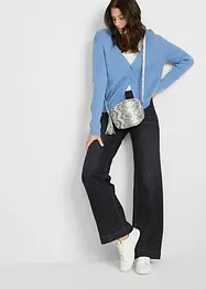 Džíny, Wide Leg, Mid Waist, pohodlný pas, bonprix