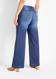 Džíny, Wide Leg, Mid Waist, pohodlný pas, bonprix