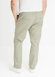 Strečové chino kalhoty Loose Fit s organickou bavlnou, Straight, bonprix