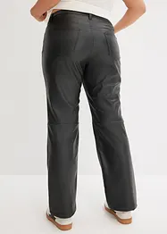 Kalhoty z umělé kůže Mid Waist, bonprix