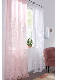 Záclona s vypalovým motivem listů (1 ks v balení), bonprix