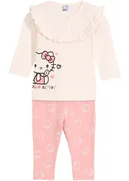 Bavlněné kojenecké tričko s dlouhým rukávem a legíny Hello Kitty (2dílná souprava), bonprix