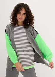 Oversized pletený kabátek ve vzhledu Color Blocking, bonprix