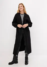 Oversize pletený kabátek v délce midi, bonprix