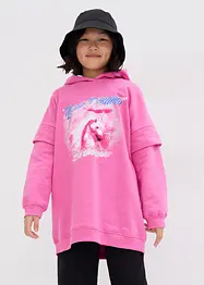 Oversized mikina Hoody z organické bavlny, pro dívky, bonprix