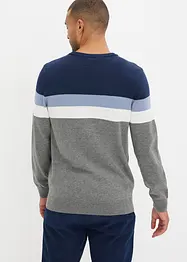 Jemně pletený svetr s Colorblocking s bavlnou, bonprix
