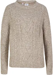 Oversize svetr s copánkovým vzorem, bonprix