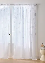 Záclona s vločkami a recyklovaným polyesterem (1 ks), bonprix