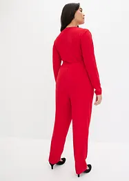 Žerzejový  jumpsuit v zavinovacím vzhledu, bonprix