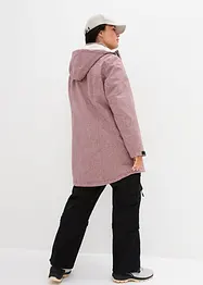 Nepromokavá funkční outdoorová dlouhá bunda s medvídkovým flísem, bonprix