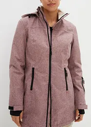 Nepromokavá funkční outdoorová dlouhá bunda s medvídkovým flísem, bonprix