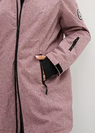 Nepromokavá funkční outdoorová dlouhá bunda s medvídkovým flísem, bonprix