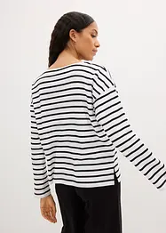 Triko s dlouhým rukávem a lodičkovým výstřihem, z organické bavlny (2 ks v ablení), bonprix