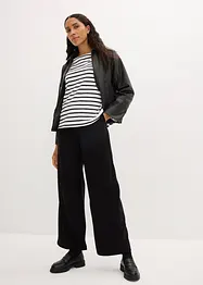 Triko s dlouhým rukávem a lodičkovým výstřihem, z organické bavlny (2 ks v ablení), bonprix