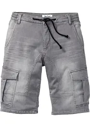 Džínové bermudy z teplákoviny, Regular Fit, bonprix