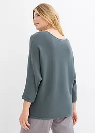 Oversize žebrovaný svetr ze směsi s viskózou, bonprix