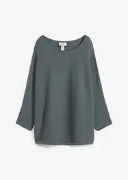 Oversize žebrovaný svetr ze směsi s viskózou, bonprix