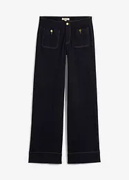 Strečové džíny Wide Leg Mid Waist, bonprix