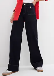 Strečové džíny Wide Leg Mid Waist, bonprix
