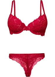 Vyztužená podprsenka + tanga z jemné krajky (2dílná souprava), bonprix