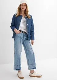 Zkrácené džíny Wide Leg, Mid Waist, bonprix