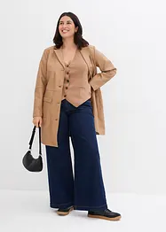 Džíny Wide Leg, Mid Waist, plná délka, bonprix