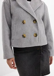 Krátký kabátek s vlněným vzhledem, bonprix