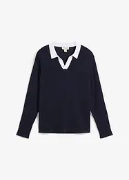 Svetr polo z jemné pleteniny, bonprix